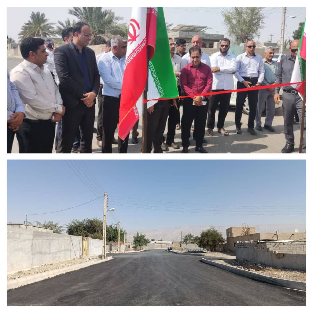 افتتاح پروژه‌های آسفالت روستاهای کهورستان و رودبار در بندرخمیر