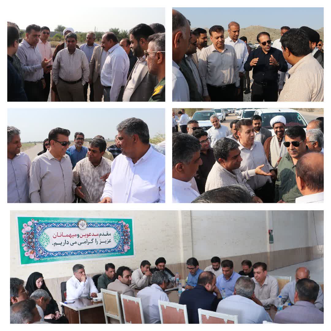 بازدید معاون عمرانی استاندار هرمزگان از روستاهای بخش توکهور و هشت‌بندی شهرستان میناب