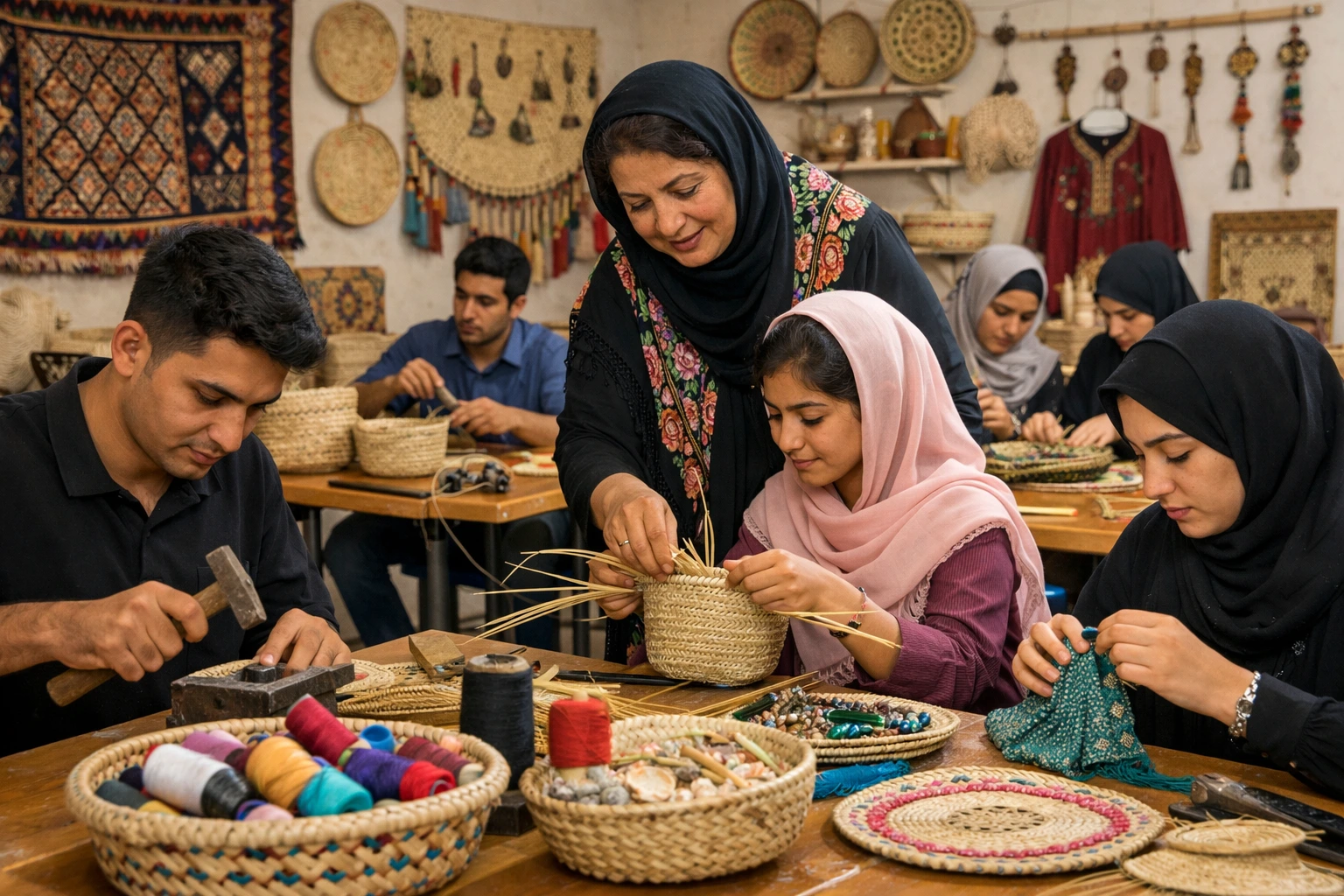 آموزش بیشاز هزار هنرجوی صنایع دستی در هرمزگان 1 هنر دستی